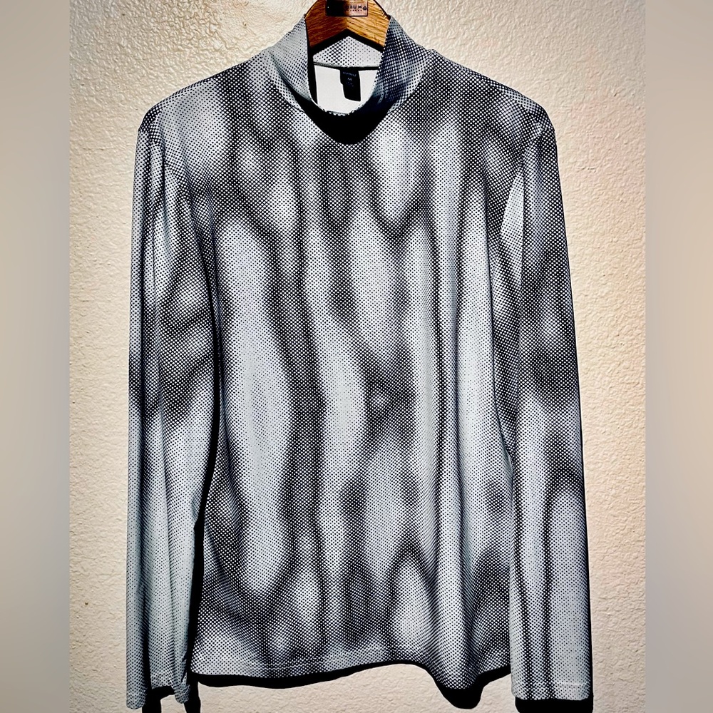 Romwe Thermal Print Turtleneck Sweatshirt / Long Sleeve Tee - Size M (Men’s)